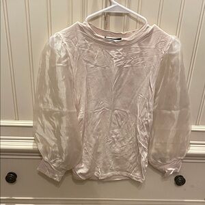 Sanctuary Cream Sheer Sleeve Blouse